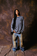 Load image into Gallery viewer, STRIPED NAVY TEE
